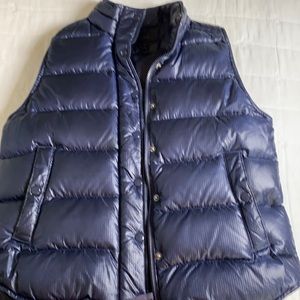J Crew Medium Navy Puffer Vest with down